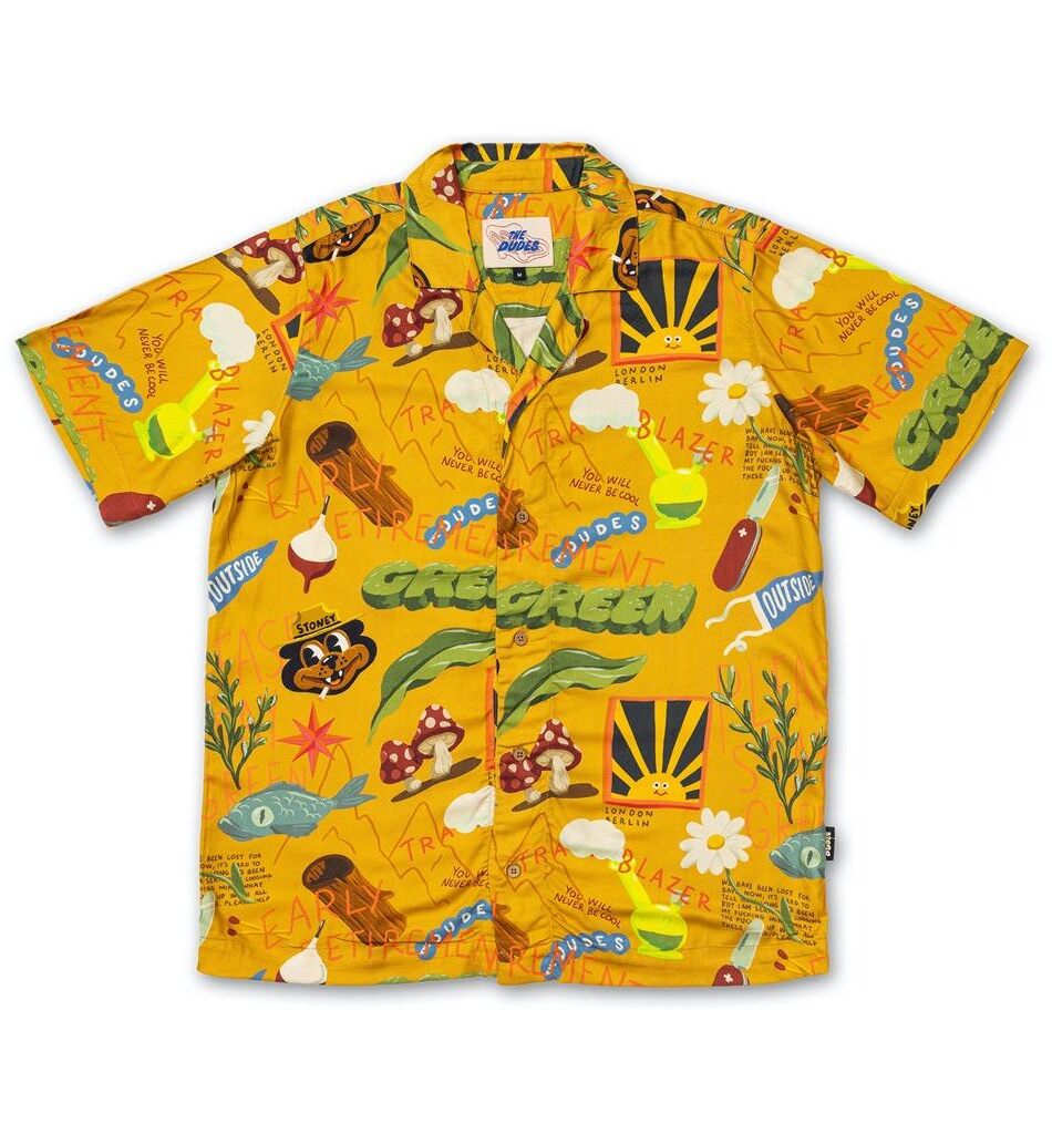 The Dudes Treasure Trail Ochre Hawaiian Shirt - Multicolor XXXL
