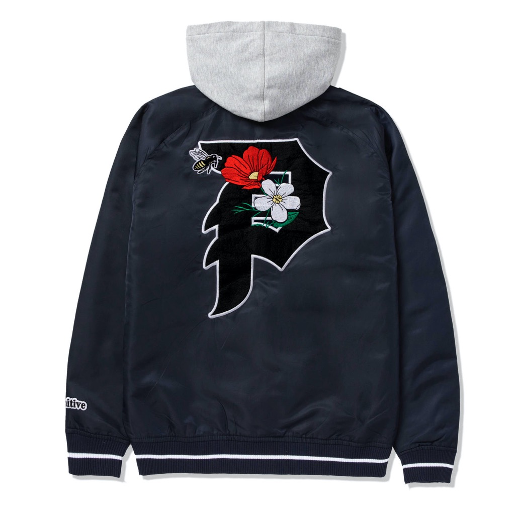 Primitive Keeper Two-Fer Varsity Jacke - navy XXL