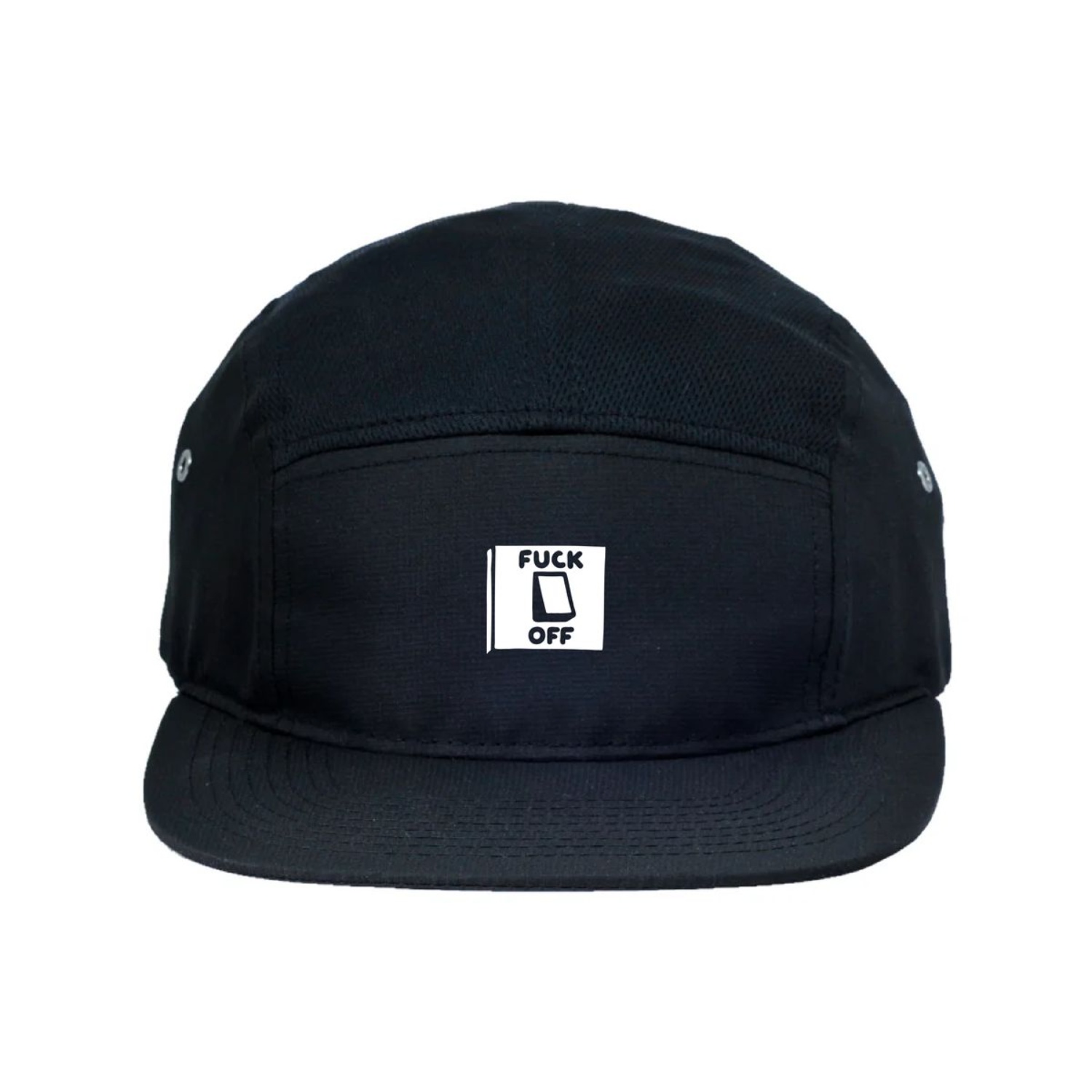 The Dudes Switch Structured 5 Panel Cap - black