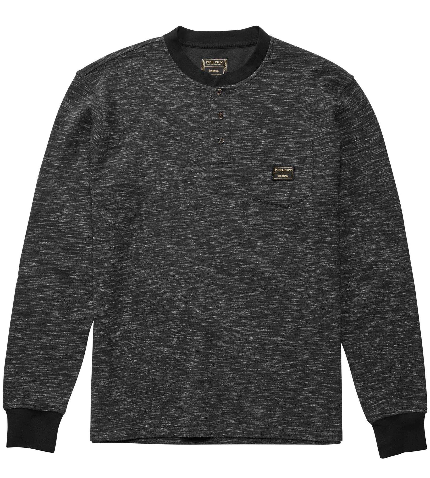 EMERICA Longsleeve PENDLETON Henley black EMERICA Longsleeve PENDLETON Henley, black S