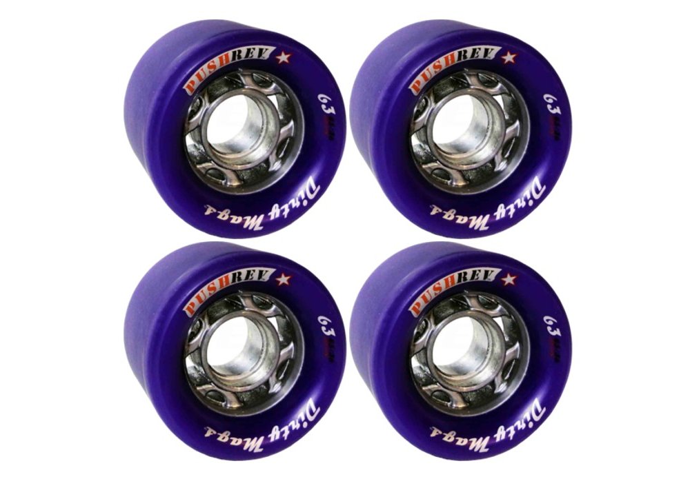 PUSHREV Dirty Mags Longboard Wheels 63mm 78A Purple