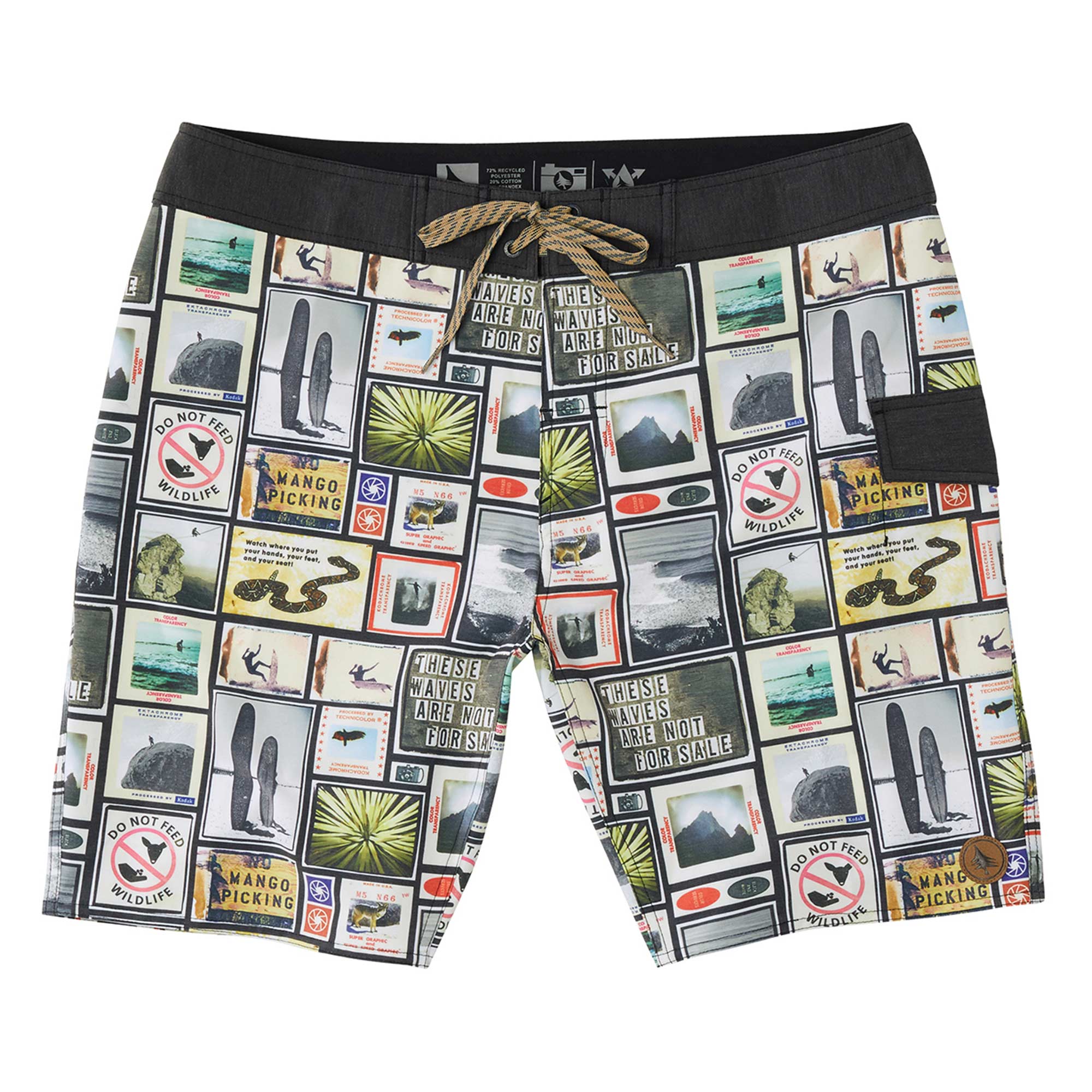 HIPPYTREE Boardshort COLLAGE TRUNK natural HIPPYTREE Boardshort COLLAGE TRUNK, natural 34