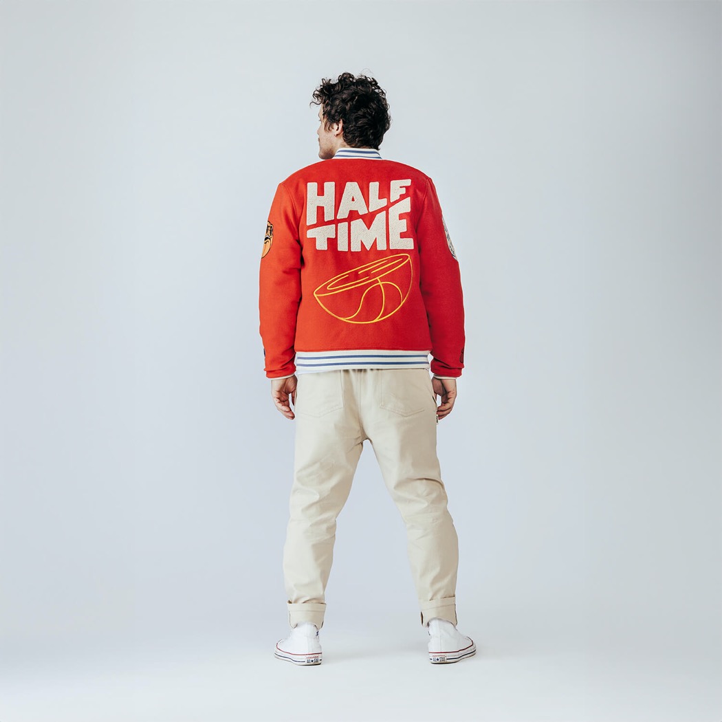 The Dudes Halftime Varsity Jacke - orange The Dudes Halftime Varsity Jacke - orange XXXL