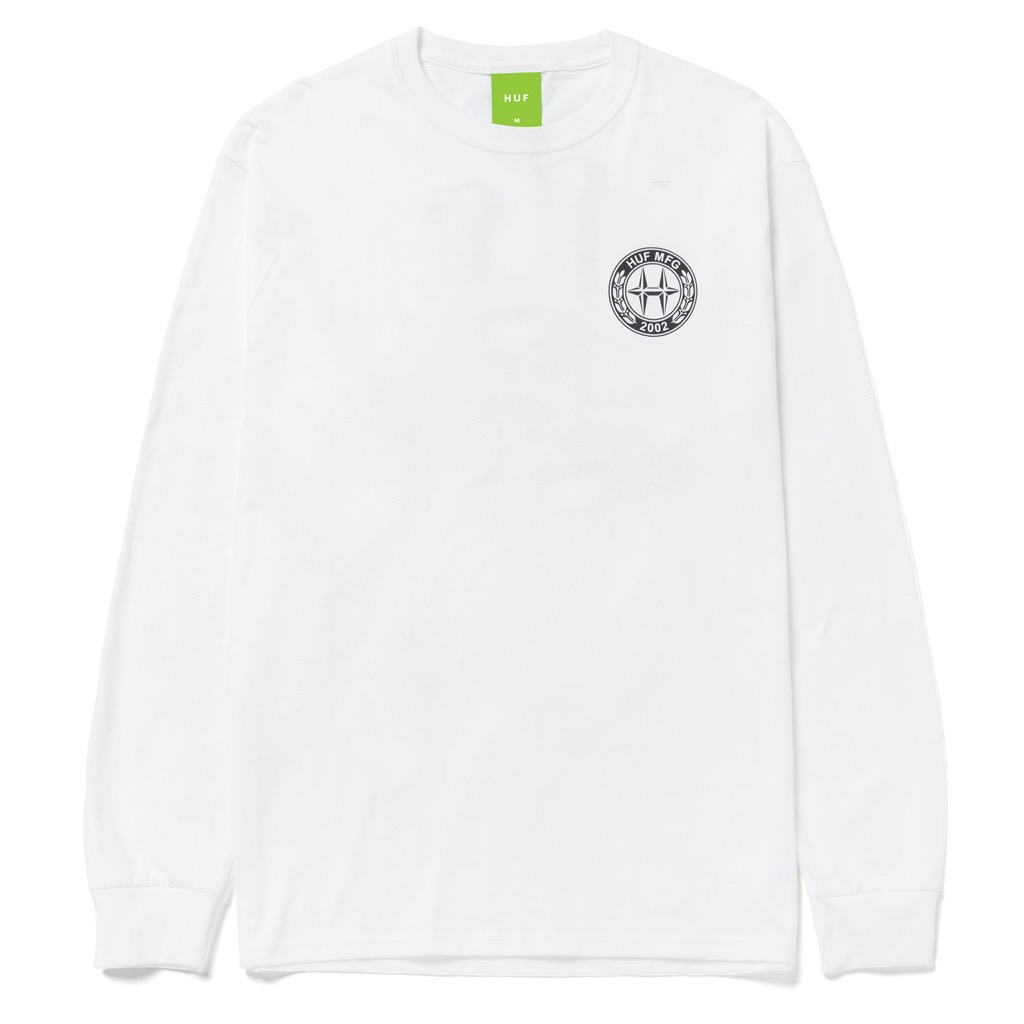 HUF Downtown Spinning Longsleeve - white S