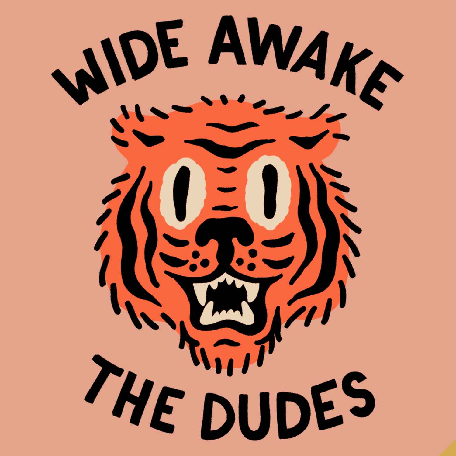The Dudes Wide Awake Classic T-Shirt - Fraiche peche XXXL
