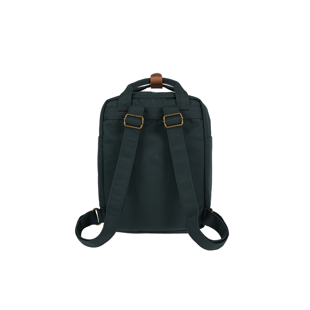Doughnut Macaroon Mini Rucksack - slate green x yellow