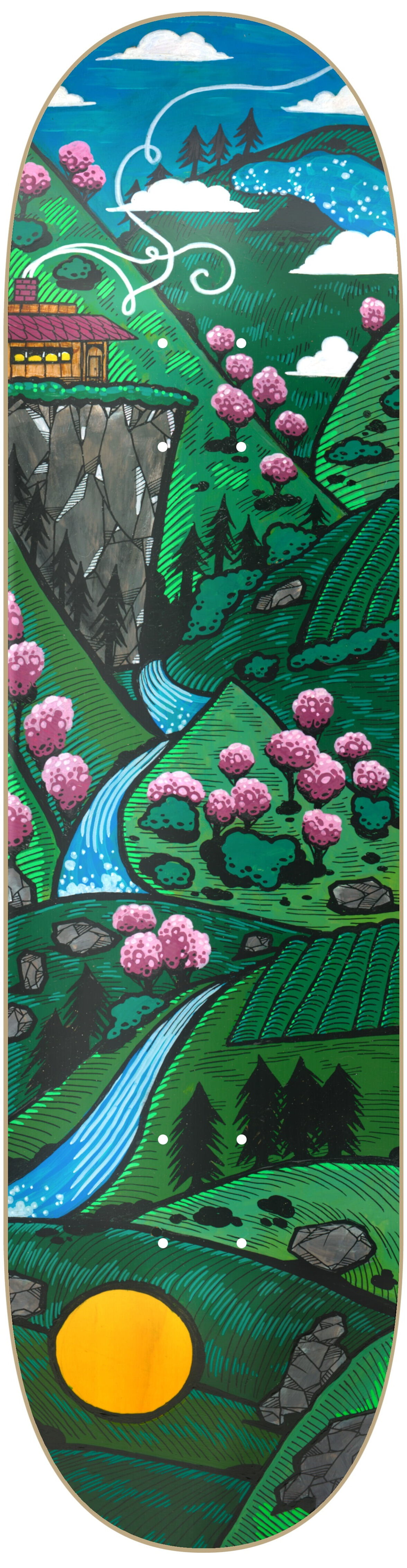 Curare Omer Shatz Art Print #1 LTD Skateboard Deck