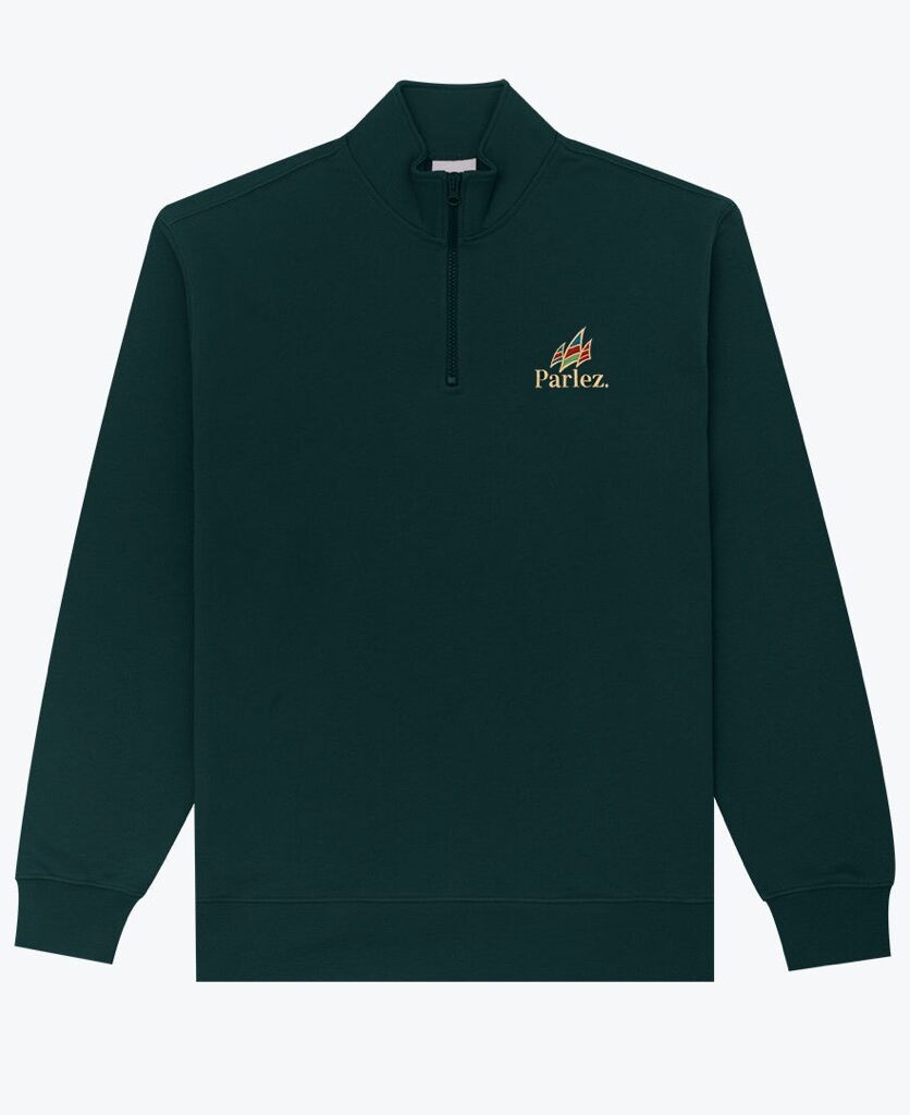 Parlez Wanstead Quarter Zip - deep green S Parlez Wanstead Quarter Zip - deep green S