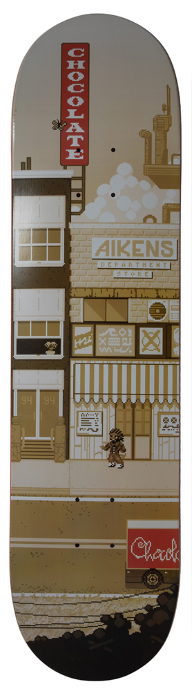 Chocolate Skateboard Deck Aikens Pixel City 8,00 Chocolate Skateboard Deck Aikens Pixel City 8,00