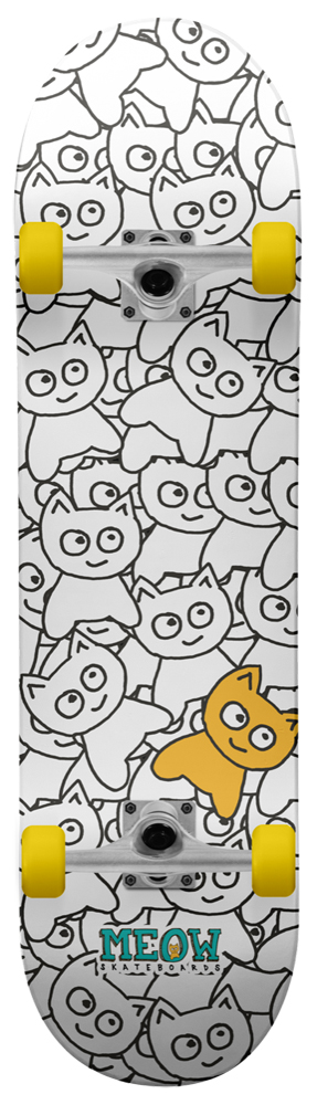 Meow Komplettboard Sticker Pile White 8,00