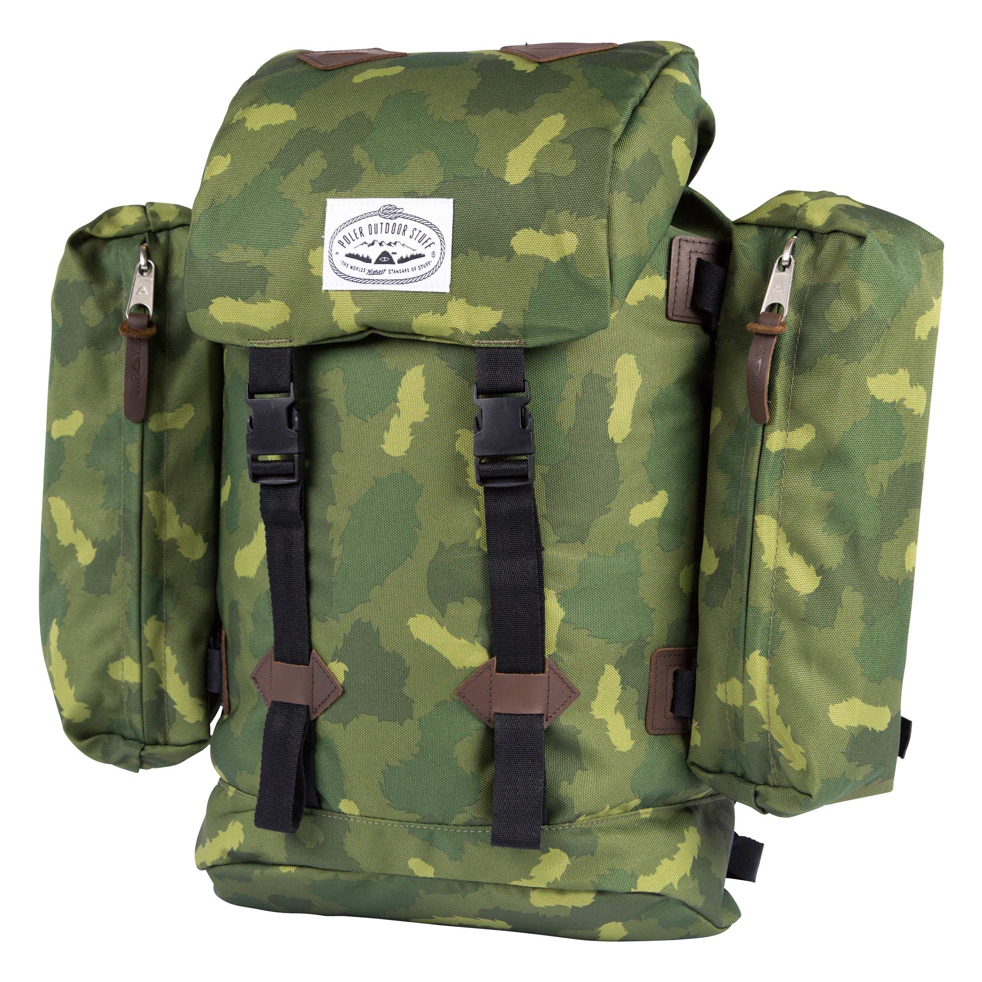 POLER Bag RETRO (CLASSIC) RUCKSACK, green camo SP16 + FA16 POLER Bag RETRO (CLASSIC) RUCKSACK, green camo SP16 + FA16