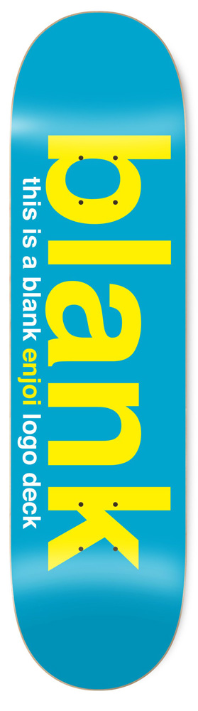 Enjoi Skateboard Deck Team Blank R7 Jaune/Bleu 8,25
