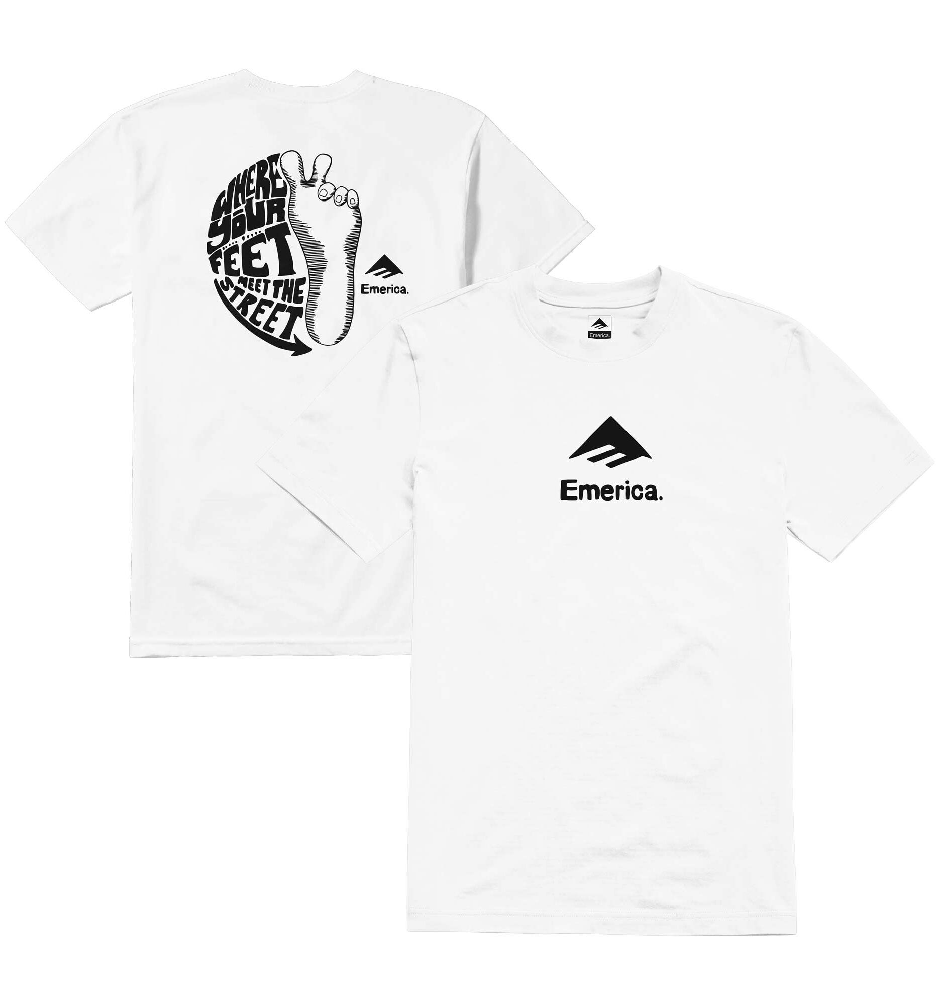EMERICA T-Shirt PAVEMENT, white L