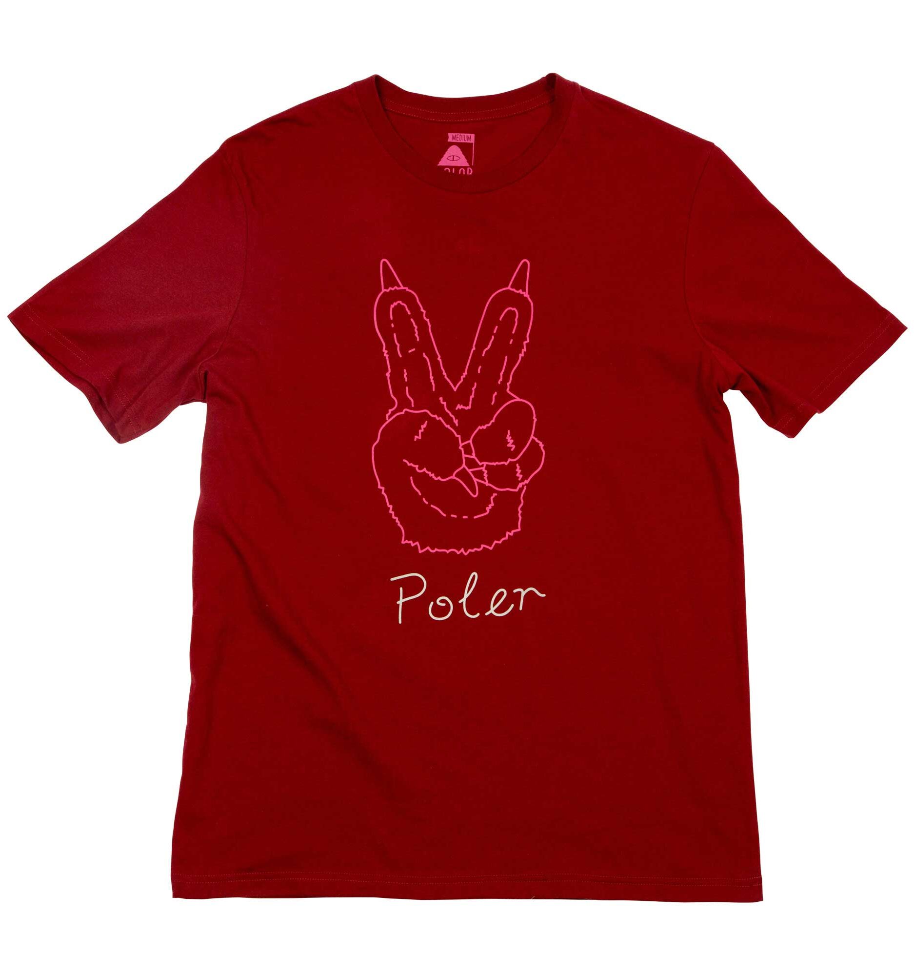 POLER T-Shirt PEACE PAW TEE merlot POLER T-Shirt PEACE PAW TEE, merlot XL