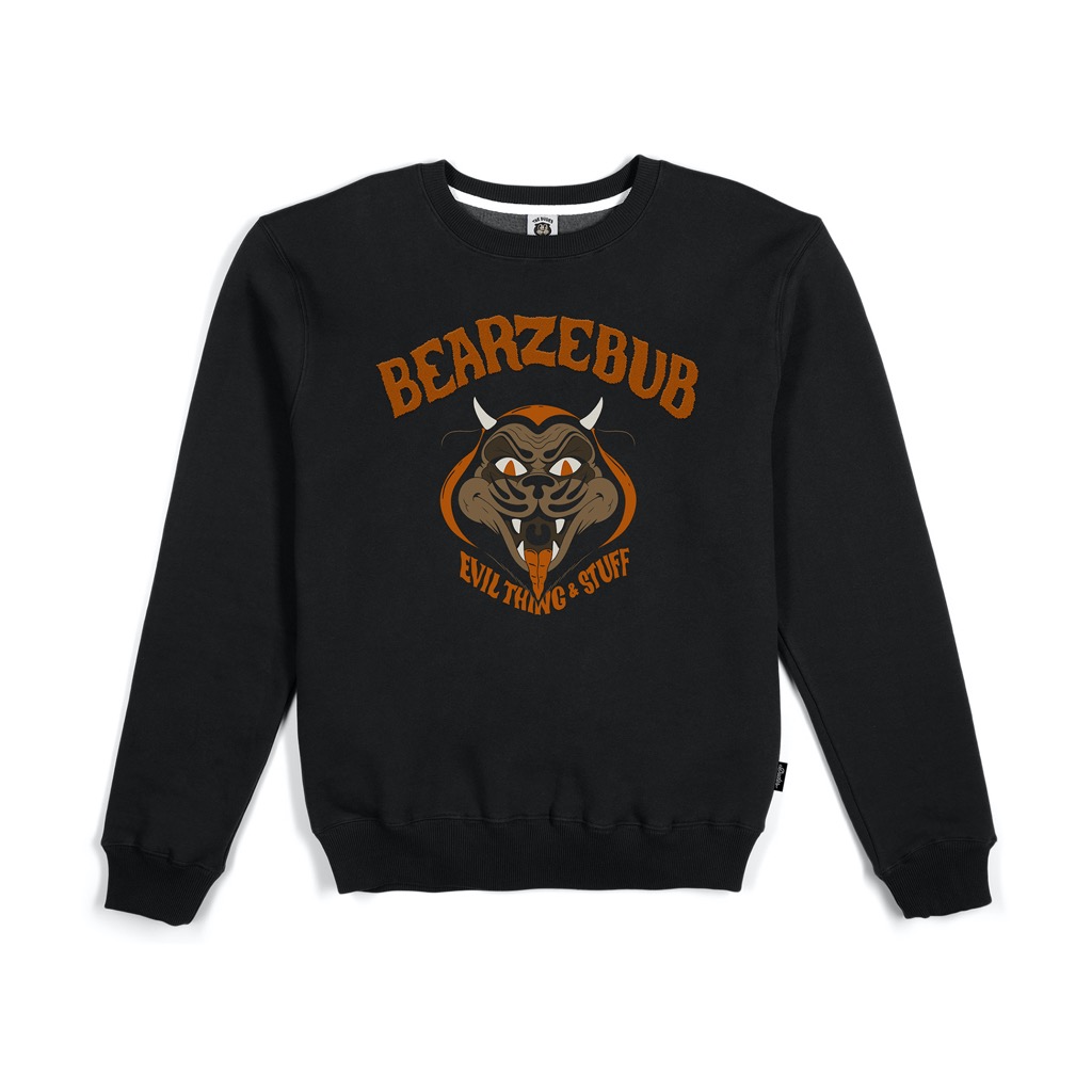 300302-1 The Dudes Bearzebub Pullover - black