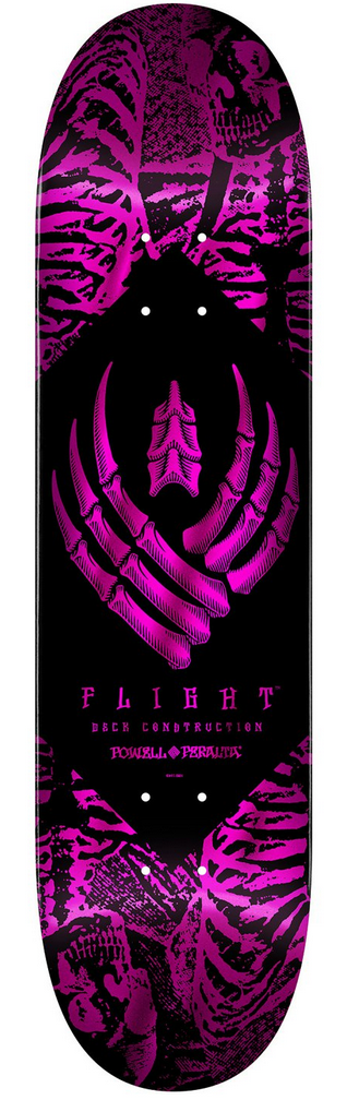 Powell-Peralta Flight Pro Shape 242 K26 Skeleton Pink Skateboard Deck 8.0