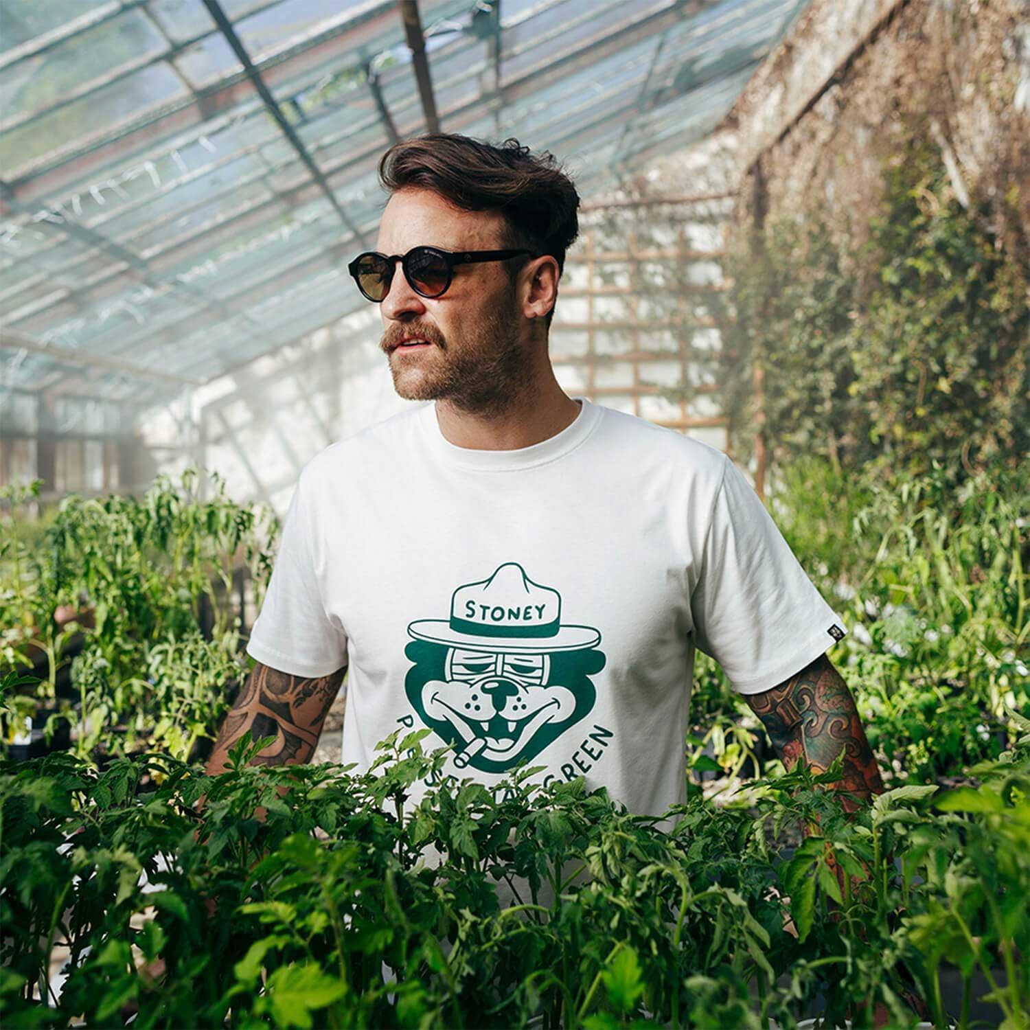 The Dudes Please Stay Green T-Shirt - off-white XXXL
