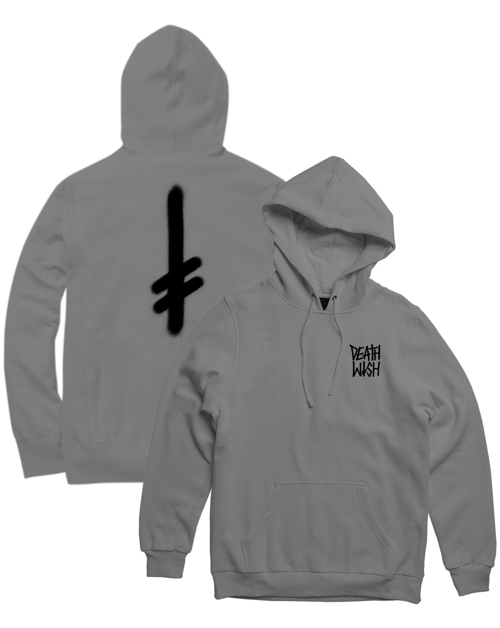 DEATHWISH Sweat THE TRUTH Hooded heather grey DEATHWISH Sweat THE TRUTH Hooded, heather grey M