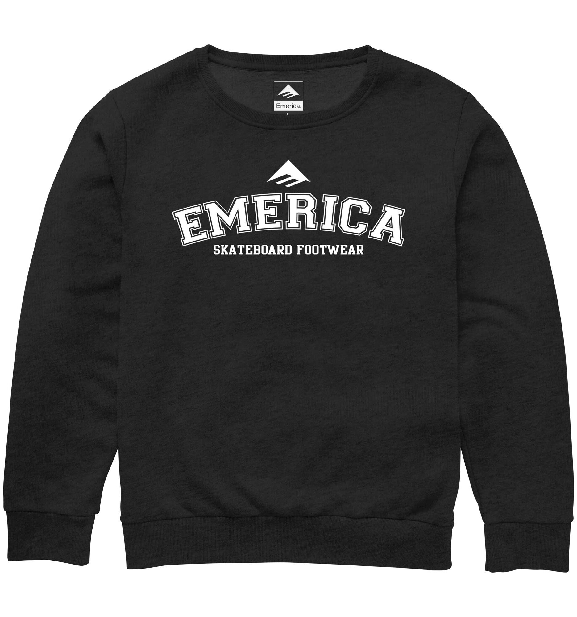 EMERICA Sweat COLLEGIATE CREWNECK, black XXL