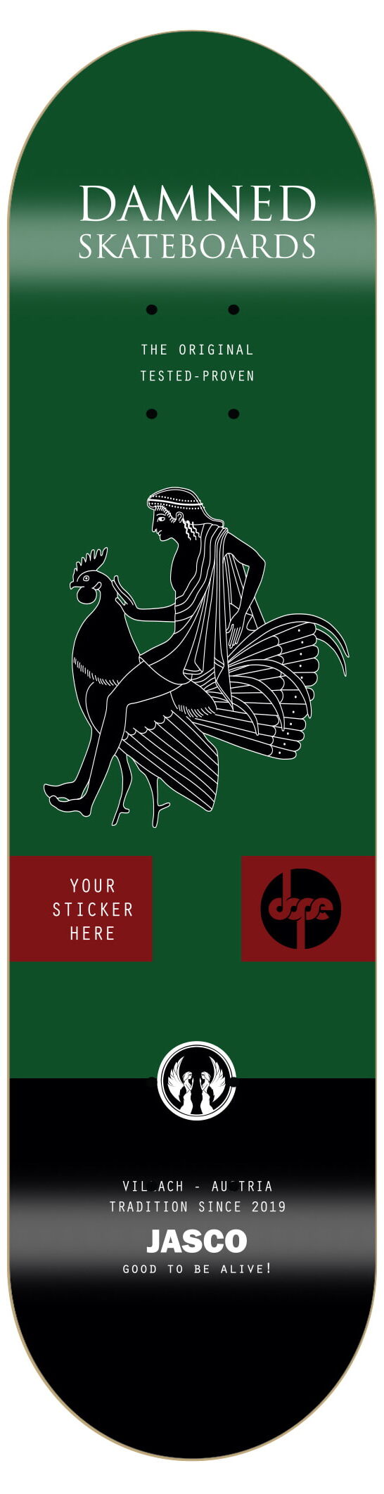 Damned Skateboard Deck Black Jack