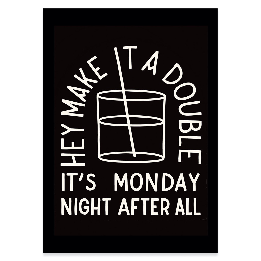 The Dudes Monday Unlimited Print - noir