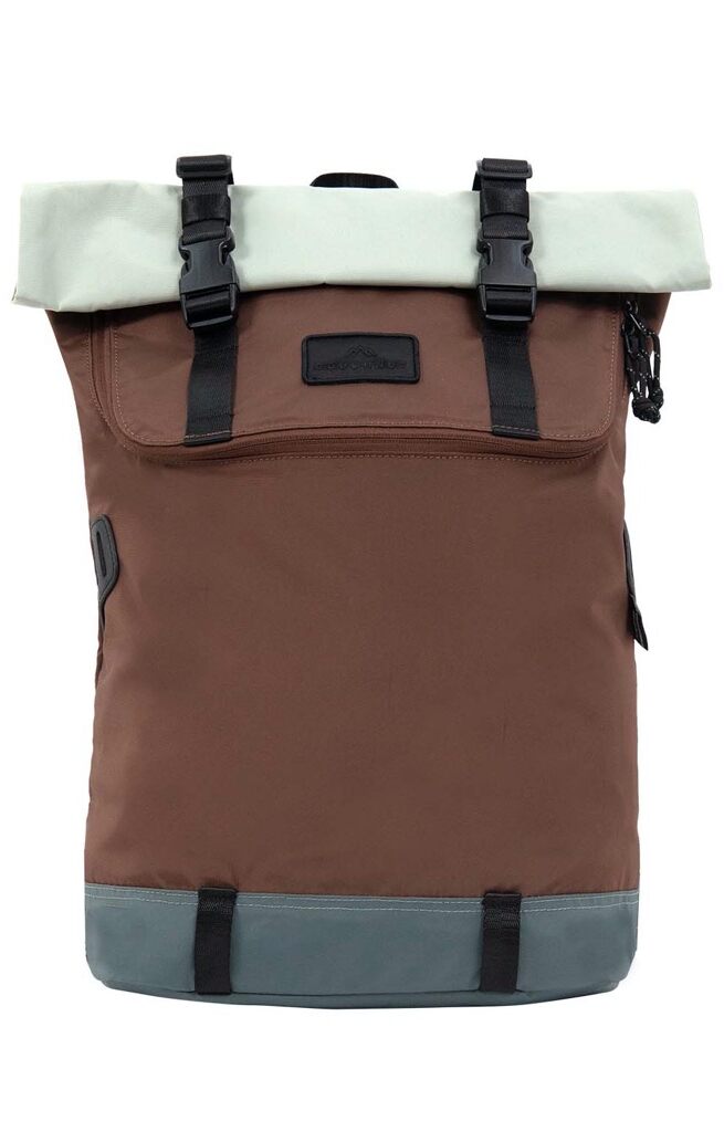 Doughnut Christopher Go Wild Series Rolltop Rucksack - grey x brown