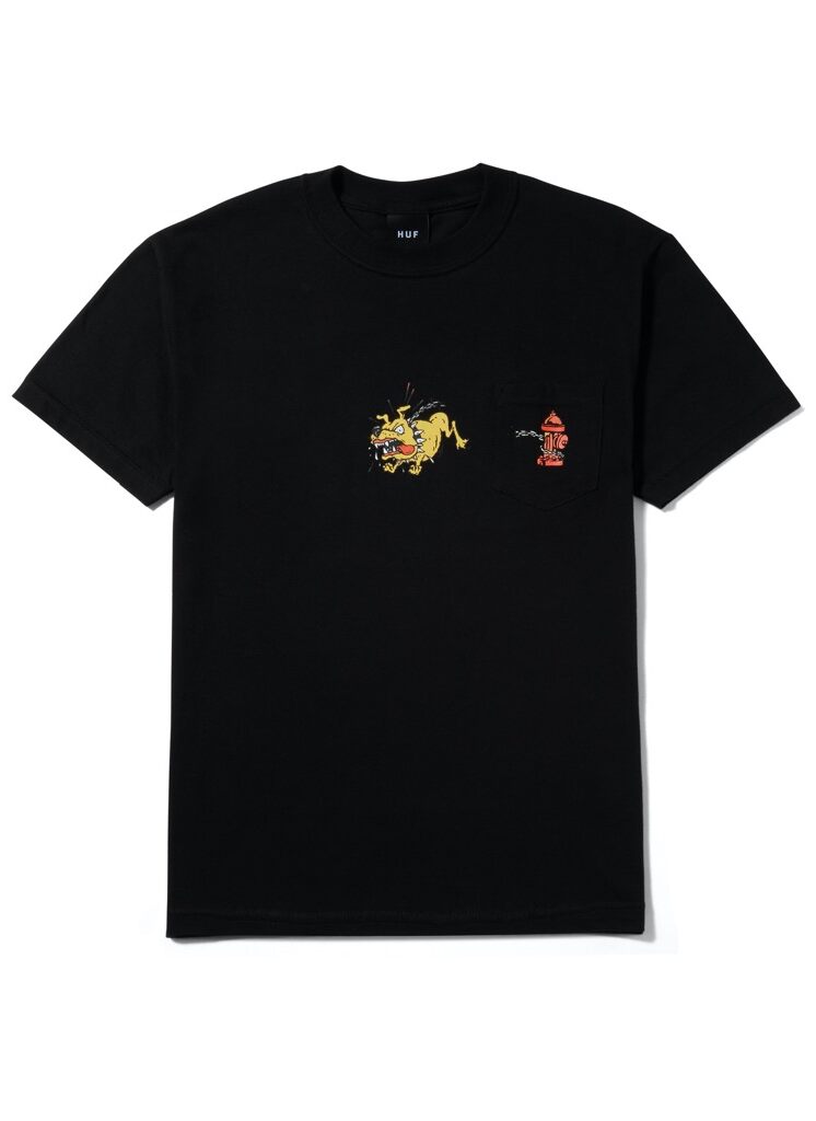 HUF Junkyard Dog Pocket T-Shirt - black S