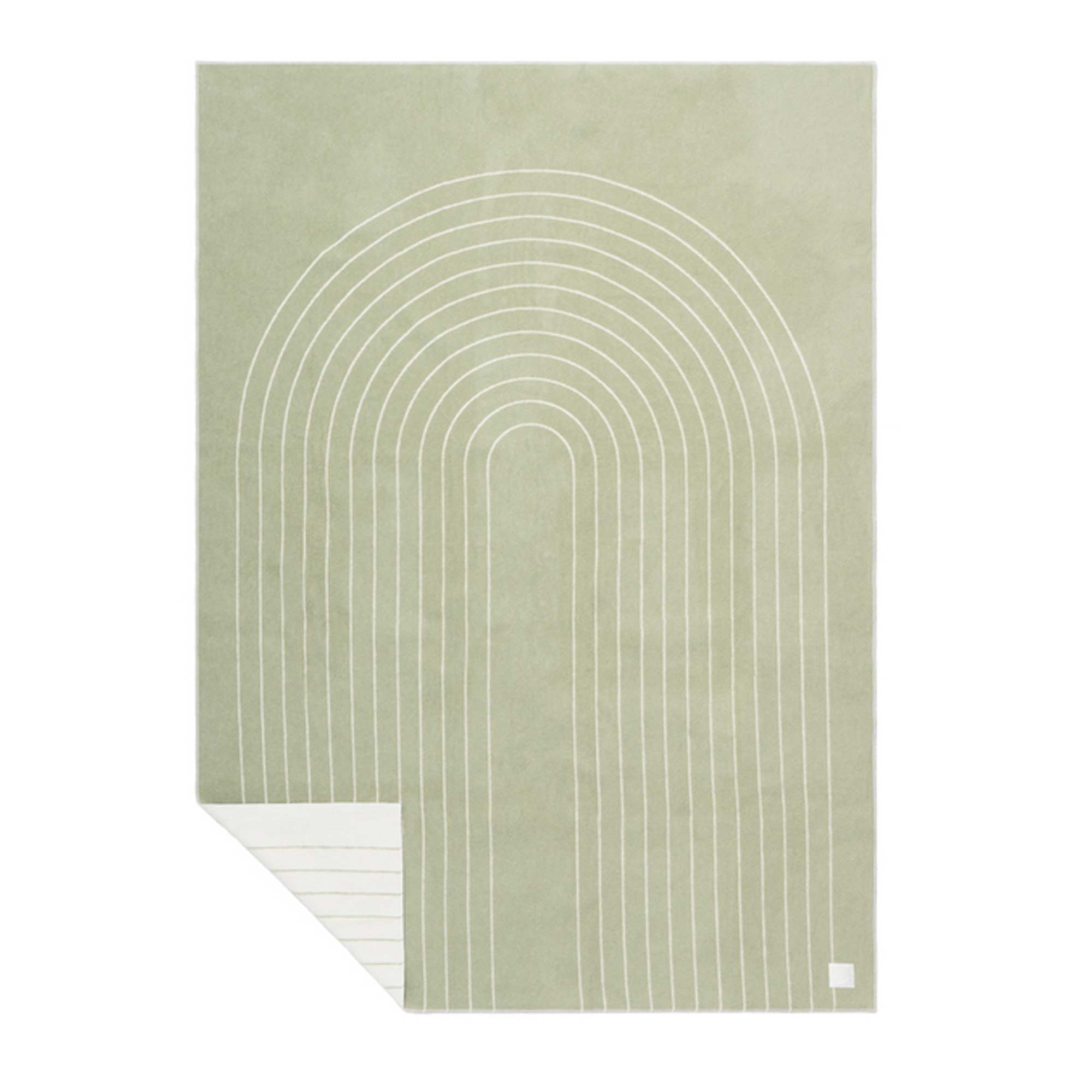 RUMPL Blanket JACQUARD MERINO SOFTWOOL / THROW, sage - arches RUMPL Blanket JACQUARD MERINO SOFTWOOL / THROW, sage - arches