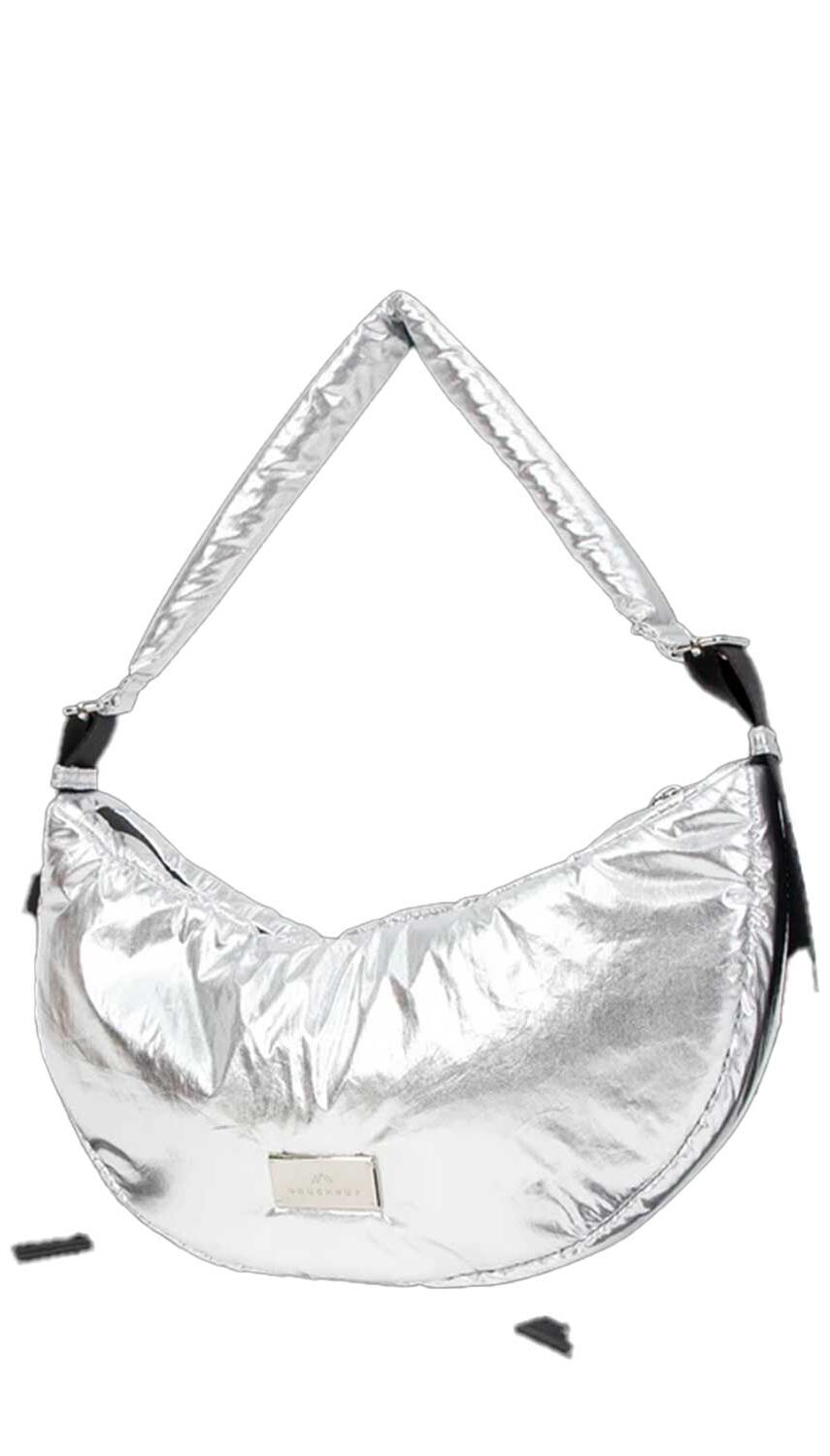 Doughnut Eclair Softies Crossbody Bag - silver