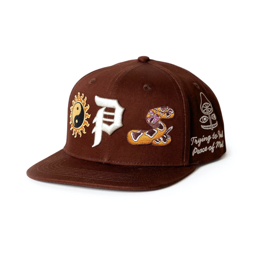 Primitive Badlands Snapback Cap - brown