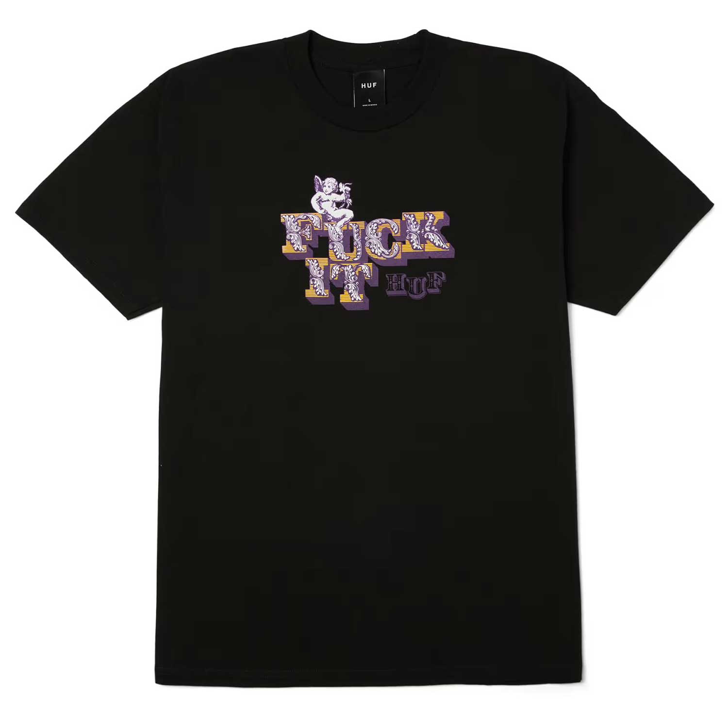 HUF Divine T-Shirts - black M HUF Divine T-Shirts - black XXL
