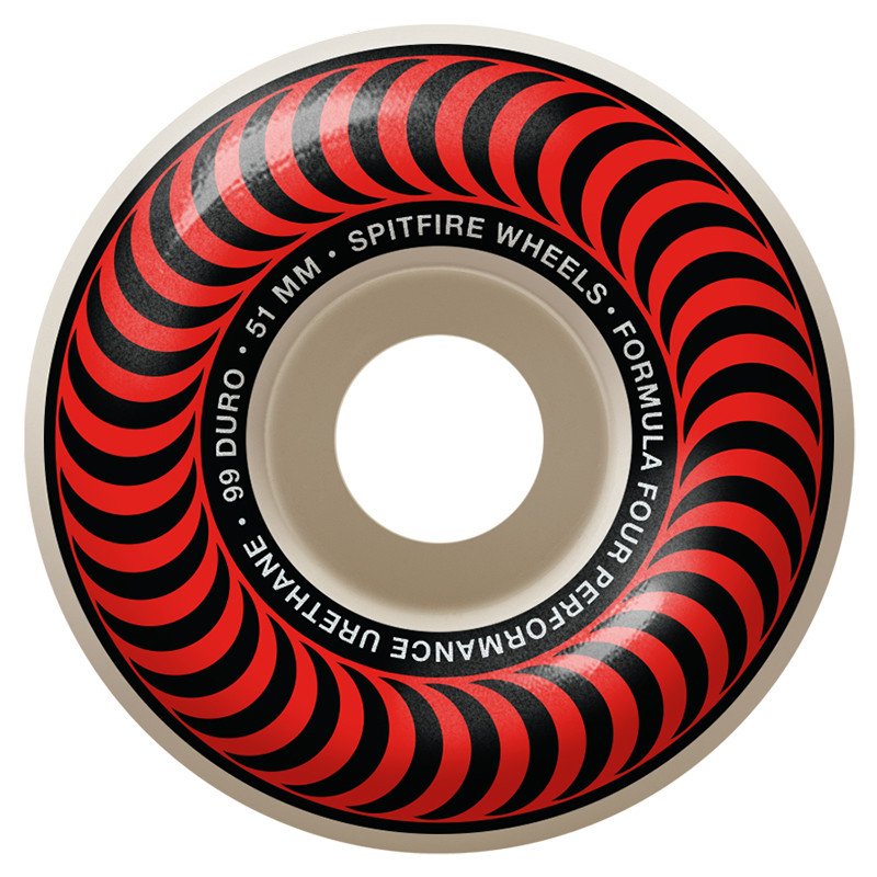 Spitfire Skateboard Rollen F4 Classic Red 101A 51mm