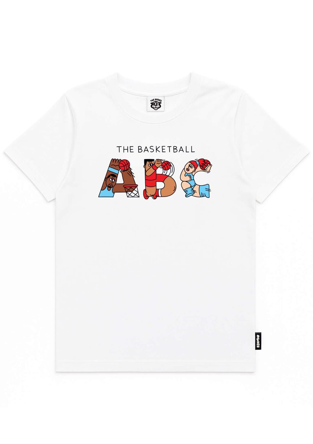 10041801-1 Awesome ABC Basketball ABC T-Shirt Kids - White