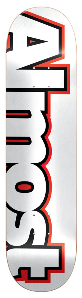 Almost Skateboard Deck Team Outliner HYB White 8 Almost Skateboard Deck Team Outliner HYB White 8