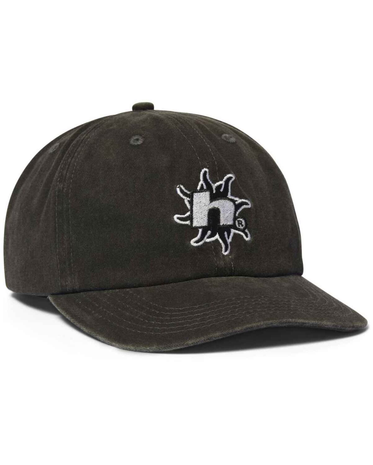ht00952-wablk-2 HUF Sol Denim 6 Panel Cv Washed Hat - washed black