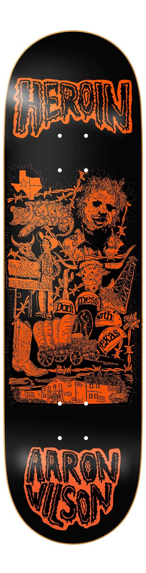 HEROIN Deck ALLEGORY OF FREAR AW 8.75, black/orange 8.7