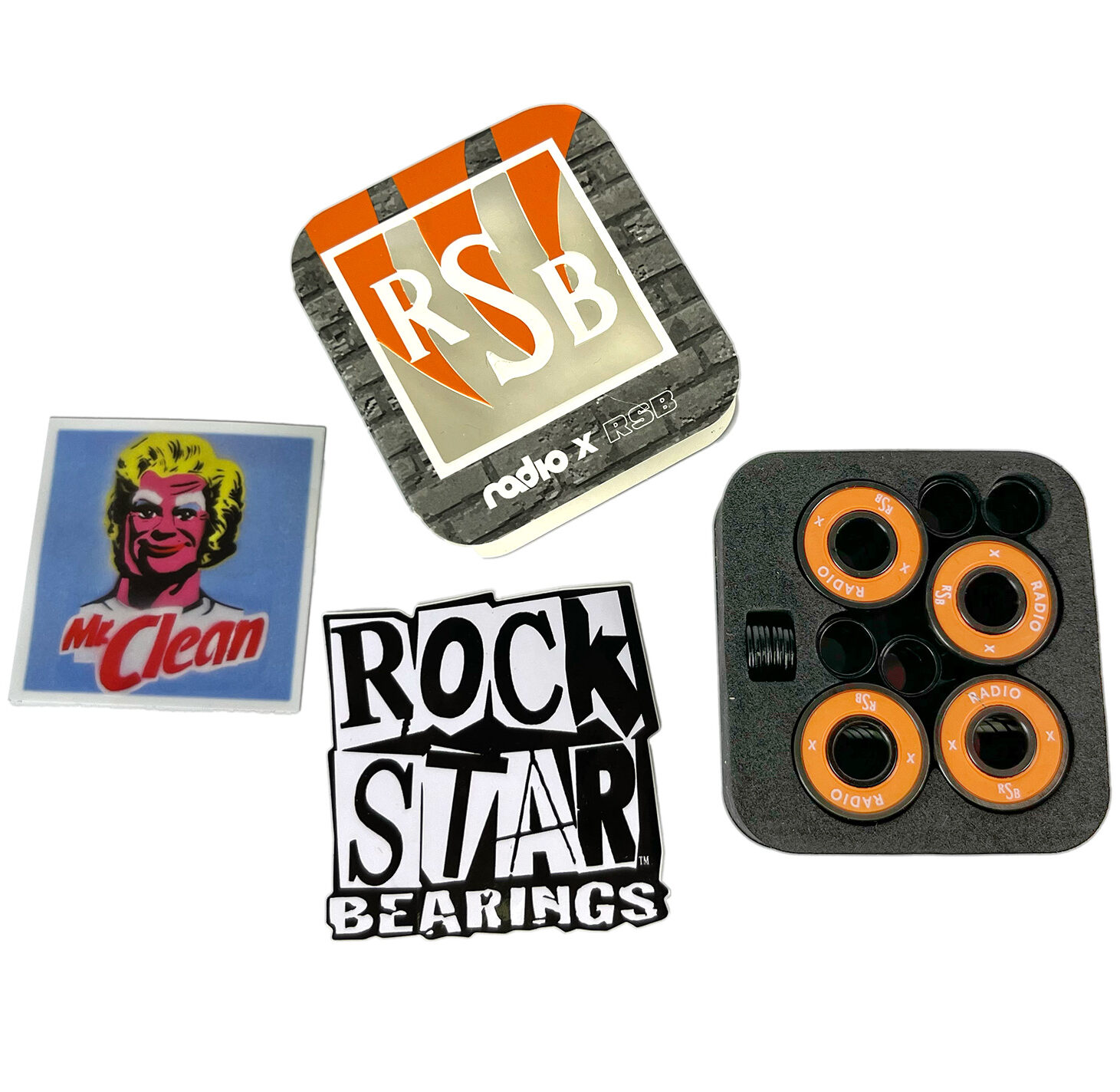 Rock Star Bearings RSB x Radio Collab Skateboard Ball Bearing Rock Star Bearings RSB x Radio Collab Skateboard Ball Bearing