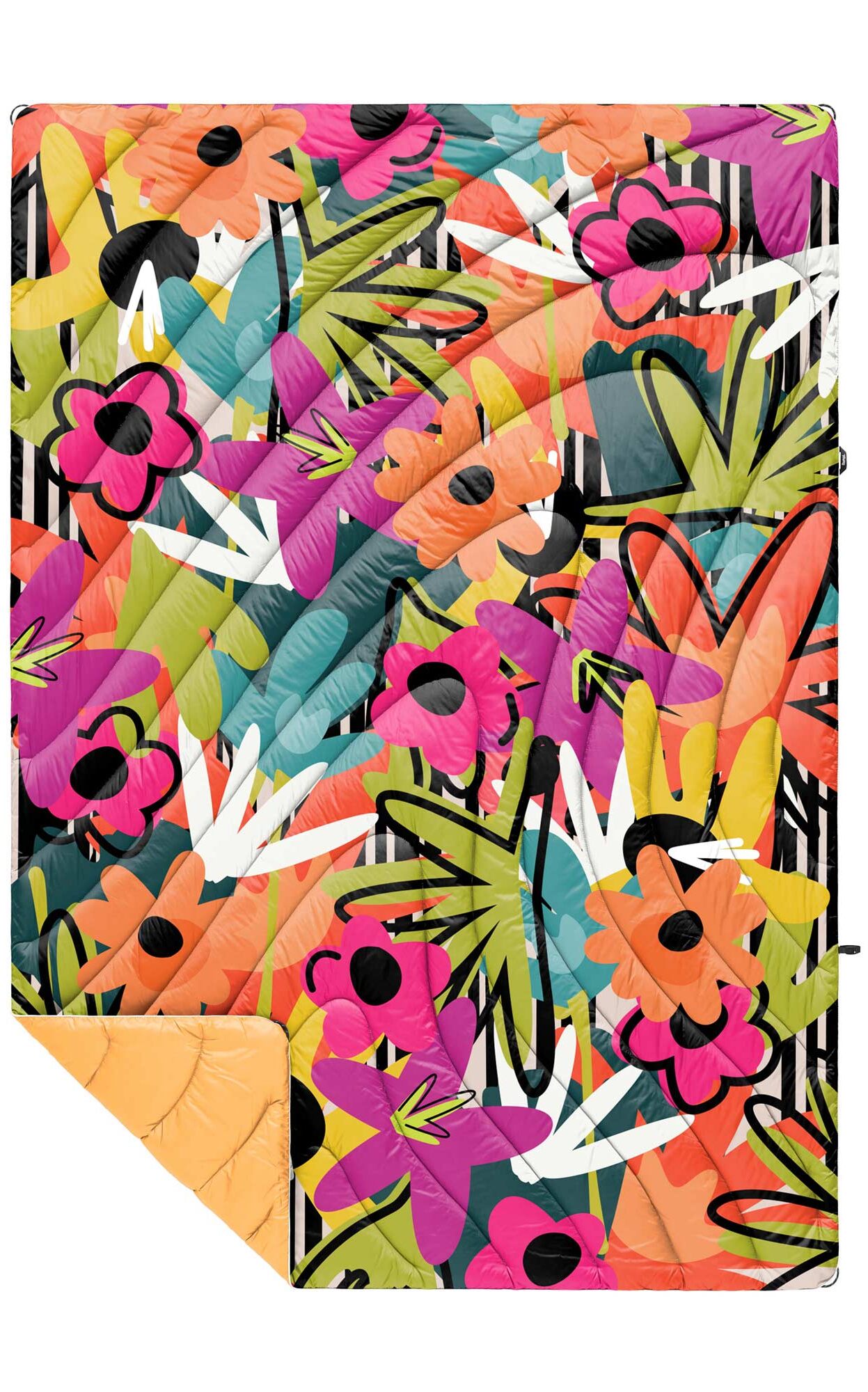 RUMPL Blanket ORIGINAL PUFFY PRINTED RAD / 1 PERS, shae anthony - bolded blossoms