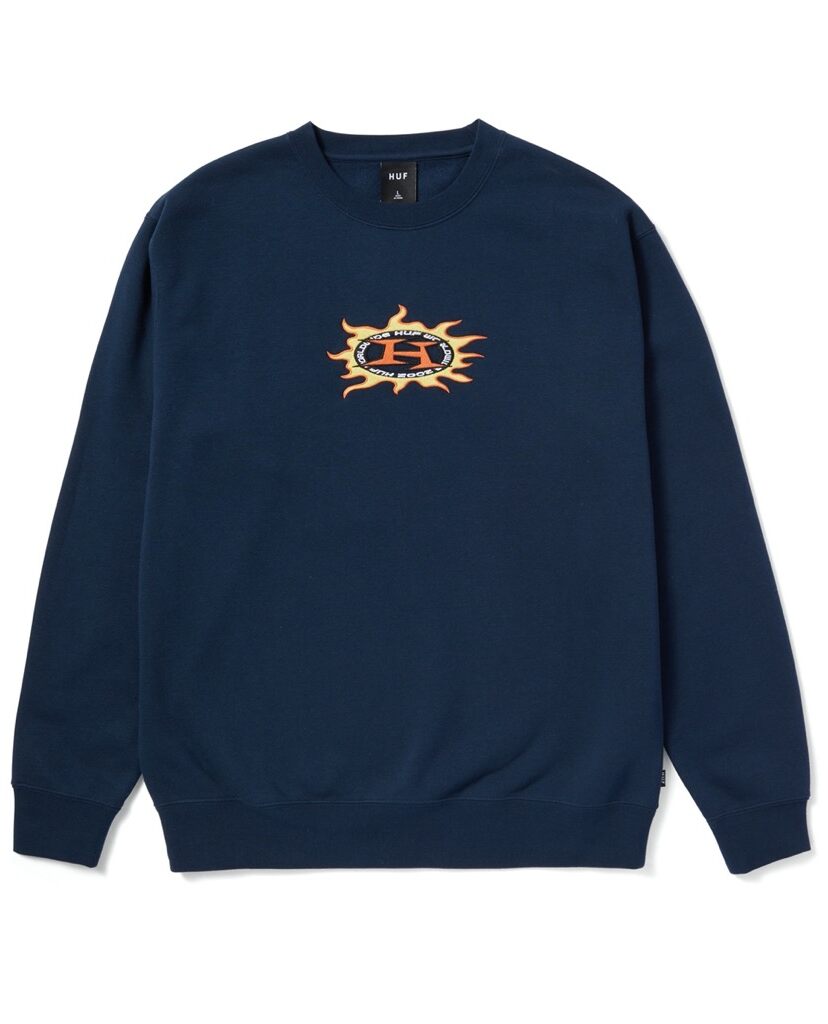 HUF Fire Pullover - navy S HUF Fire Pullover - navy XXL