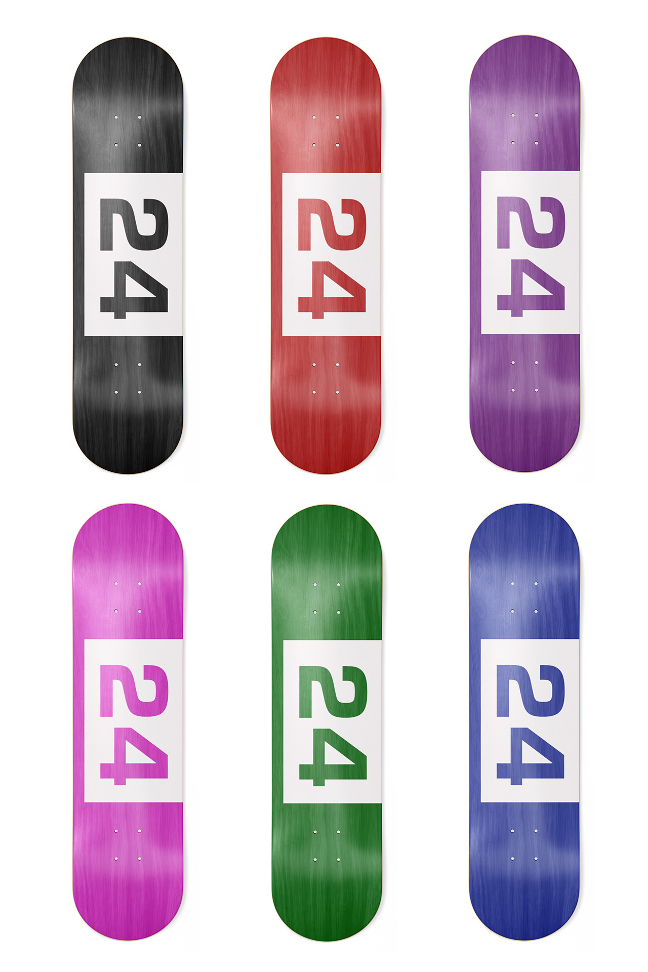 Skateshop24 - 24 white Skateboard Deck 8.75