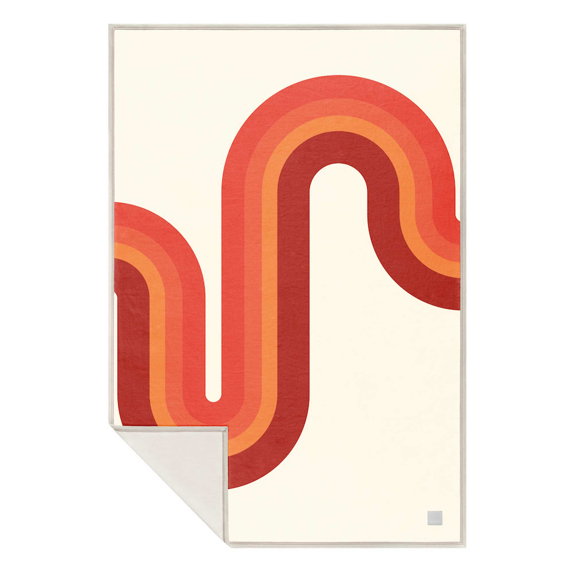 RUMPL Blanket COZYHEMP PRINTED / THROW, warm wave RUMPL Blanket COZYHEMP PRINTED / THROW, warm wave