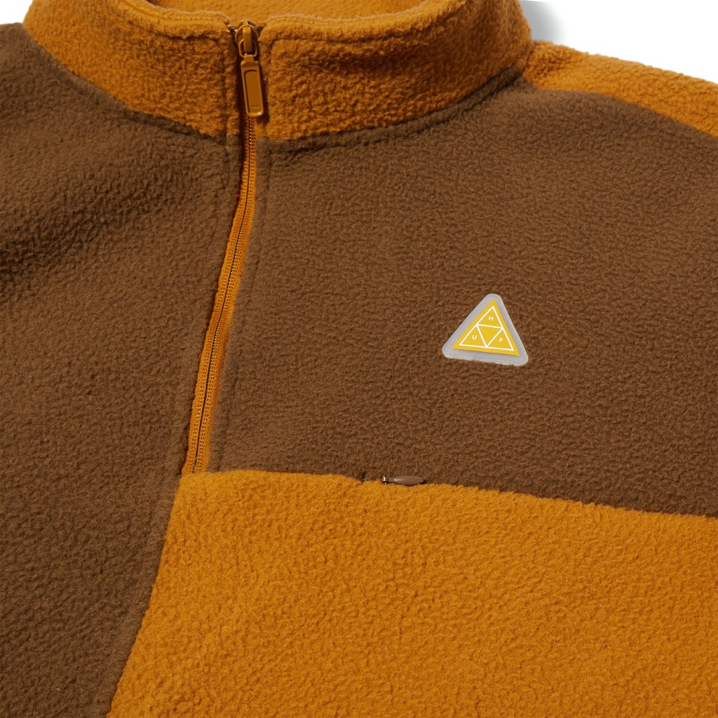 HUF Expedition Quarter Zip Pile Fleece - coffee XXL