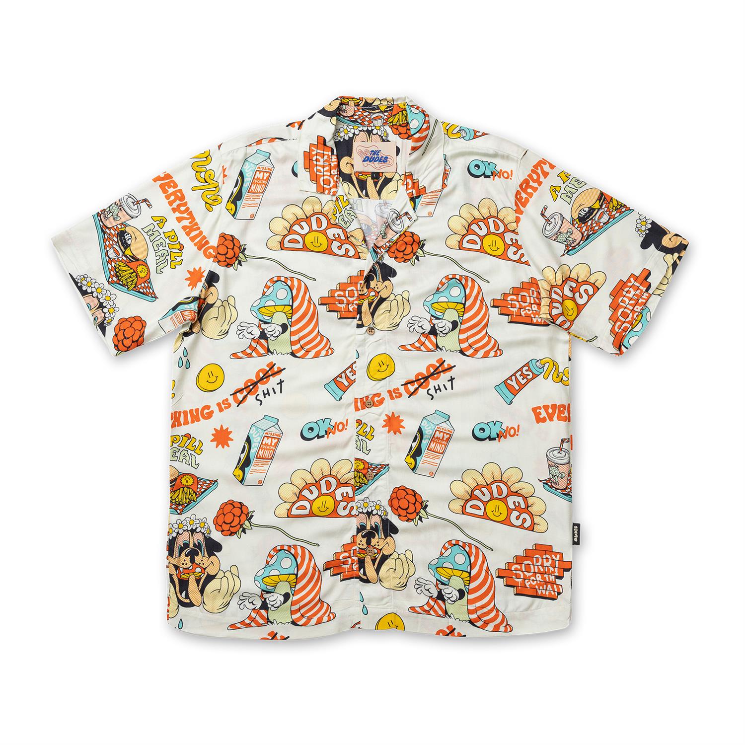 The Dudes A Pill Meal I Hawaiian Shirt - Multicolor S The Dudes A Pill Meal I Hawaiian Shirt - Multicolor XXXL