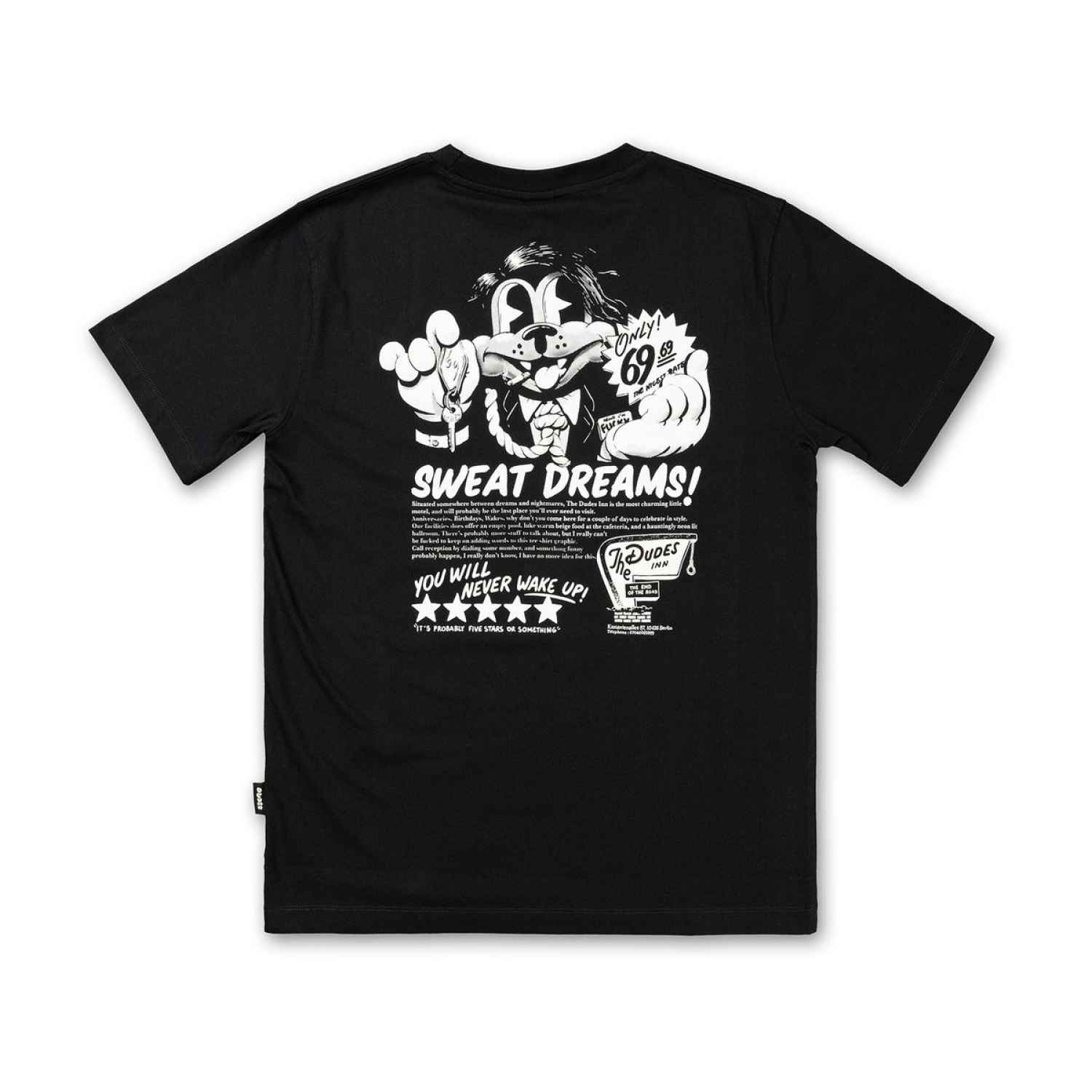 10013502-1 The Dudes Sweat Dreams T-Shirt - black
