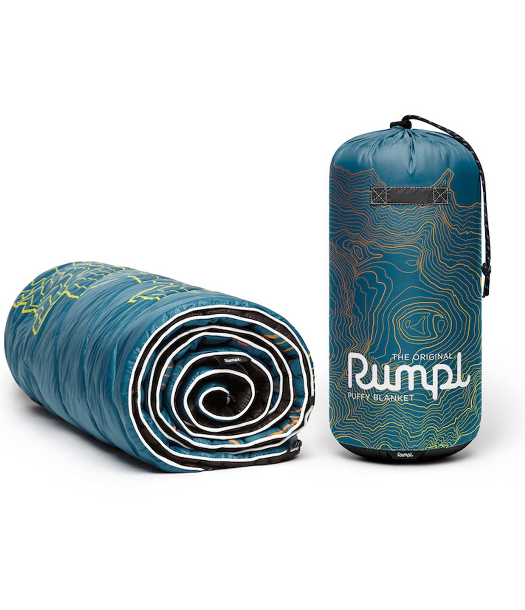 RUMPL Blanket ORIGINAL PUFFY PRINTED / 1 PERS, mt rainier - teal warm fade RUMPL Blanket ORIGINAL PUFFY PRINTED / 1 PERS, mt rainier - teal warm fade