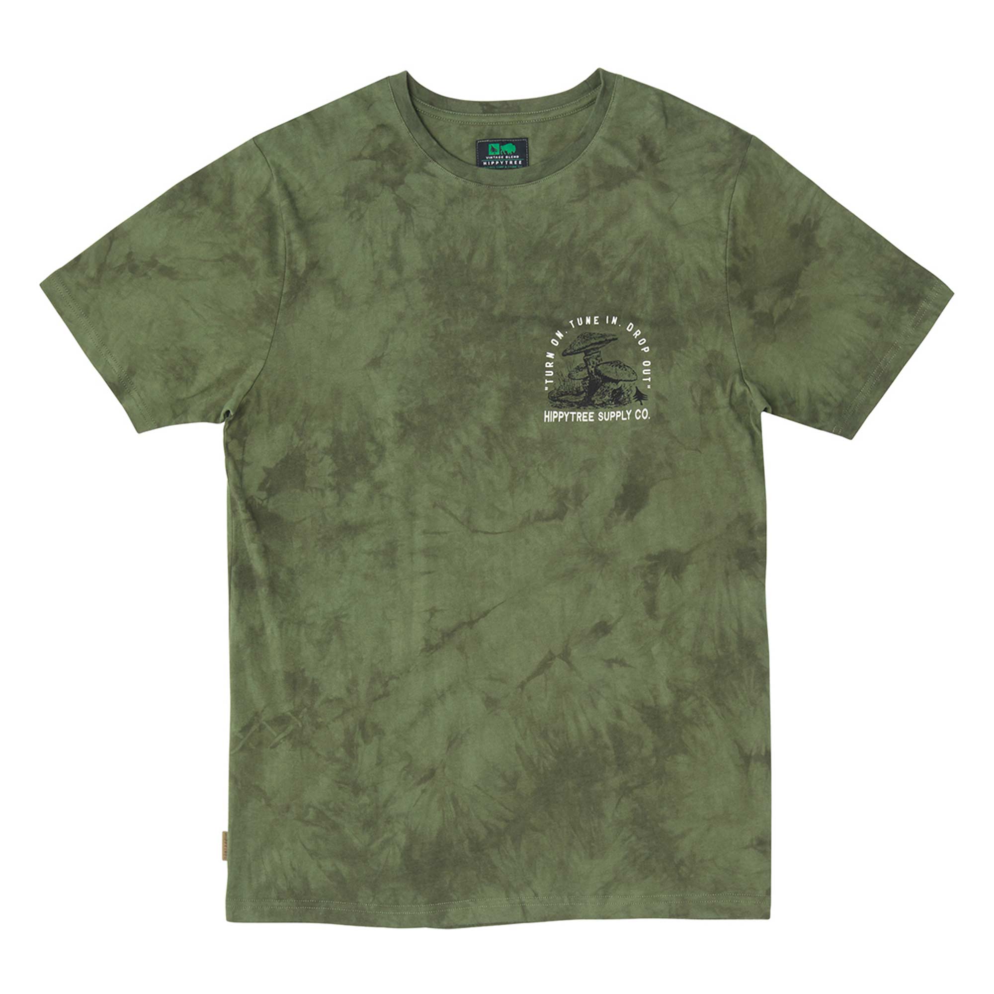 HIPPYTREE T-Shirt PERCEPTION CLOUD WASH, army XXL