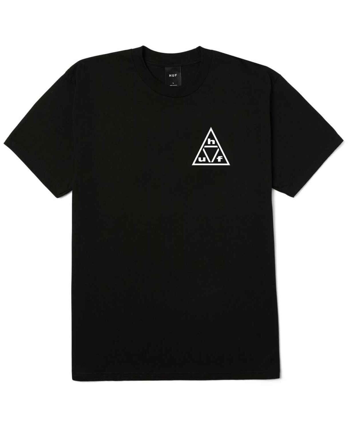 ts02759-bkwht-4 HUF Triple Triangle T-Shirts - black/white XXL
