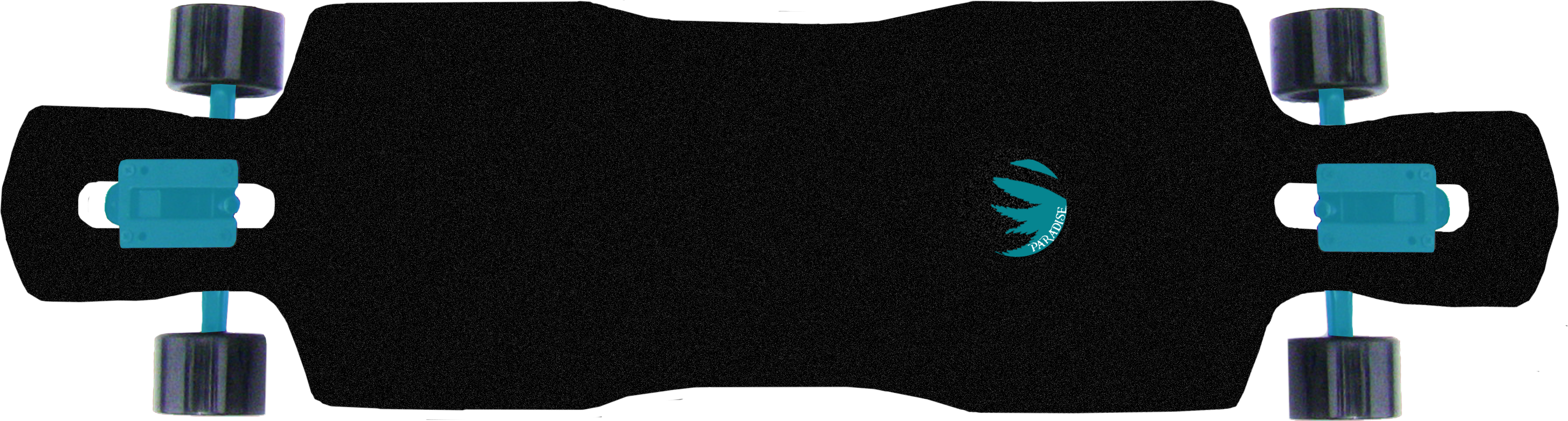 Paradise Complete Longboard DropThrough Black Ocean 41.0 x 10.25