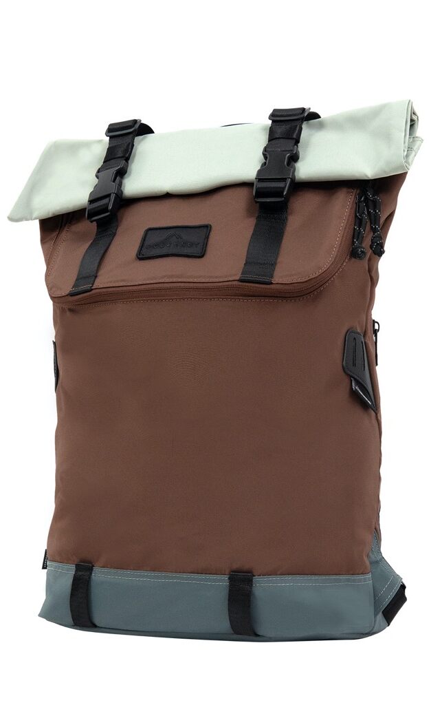 Doughnut Christopher Go Wild Series Rolltop Rucksack - grey x brown Doughnut Christopher Go Wild Series Rolltop Rucksack - grey x brown