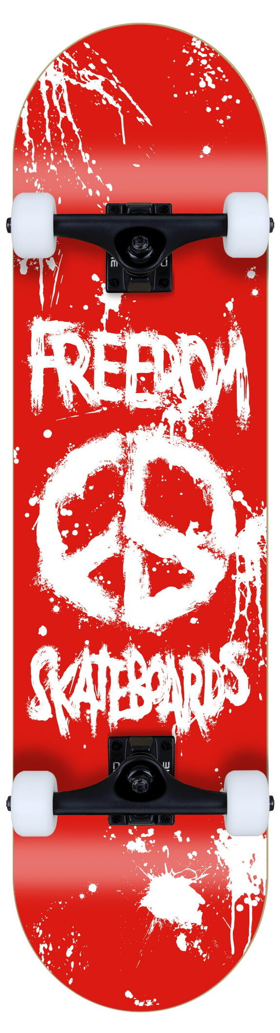 Freedom complete Skateboard Peace Paint Red